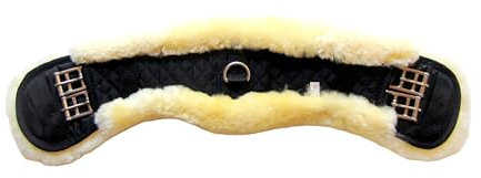 PS Pferdeartikel Weicher Mondgurt mit Lammfell, Kurzgurt - Sattelgurt Größe 65 cm