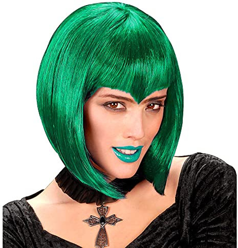 Widmann V0975 - Perücke Gothic Vampir, grün, Halloween, Mottoparty, Karneval