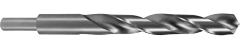 Ruko HSS-G Twist Drill Bit with Reduced Shank, DIN 338, Type N, Bright Finish, 15.0 mm Diameter, 169 mm Length, R2004150
