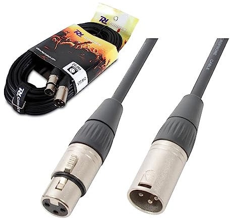 PD Connex 2x Female XLR To Male XLR DMX Lighting Cables 20m