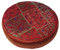 GURU SHOP Orientalisches Rundes Patchwork Kissen 50 cm, Sitzkissen, Bodenkissen mit Baumwollfüllung - Rot, Synthetisch