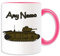 Personalisierbares Geschenk – Panzer-Tasse (Militär-Design-Thema, Farboptionen) – jeder Name Nachricht auf Ihrem einzigartigen – Armee Streitkräfte Soldat Weltkrieg Waffe Kampffahrzeug Kanone
