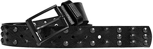 Cipo & Baxx Herren Gürtel Belt Nieten Design Ledergürtel CG122 Schwarz 105