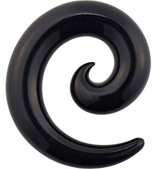 PIERCINGLINE Acryl Dehnspirale SCHWARZ Piercing Ohr Expander 8 mm