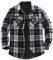 Veste chaude pour homme en flanelle entièrement doublée en polaire Sherpa, Bleu marine/beige, XX-Large