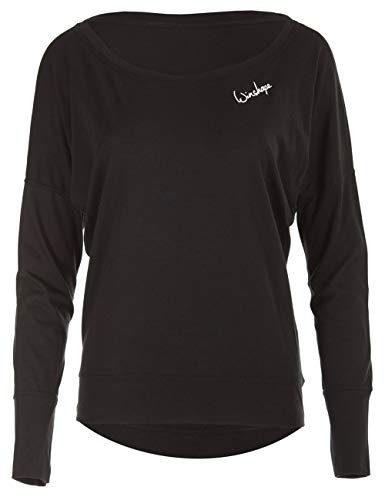 WINSHAPE Damen Ultra Leichtes Modal-longsleeve Mcs002 Longsleeve, Schwarz, M EU