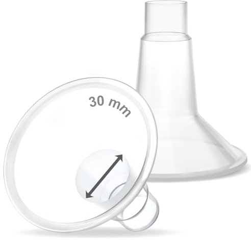 Maymom Myfit 30 Mm Shields; Compatible with Medela Breast Pump- Personalfit, Freestyle, Harmony, Maxi, Freestyle Flex Connector; Connect to Widemouth/Narrow Connector, 2Pcs
