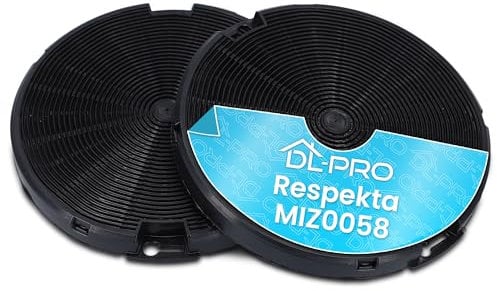 DL-pro 2 filtri a carbone attivo per AEG Electrolux 4055093712 EFF75 Nyttig Fil 400 Faber 112.0067.944 per cappa aspirante