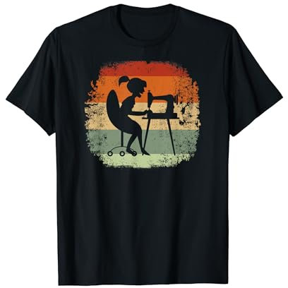 costurera Vintage costurera máquina de coser tejido aguja Camiseta