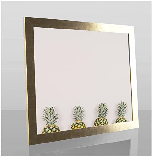 Bonito Slimline Profil Bilderrahmen Posterrahmen 33x98 cm Farbe Gold Antik 98x33 cm Puzzlerahmen Diamond Painting mit Kunstglas klar