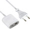Electraline 62653 Prolunga Elettrica 1,5M / Adattatore da Viaggio/Caricatore Portatile Fast Charge 2 3.5A QC 1 USB Tipo C Compatibile con Ultime tecnologie 17.5W, Grigio