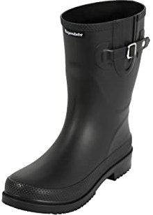 Regenliebe Damen Gummistiefel Pfütze halbhoch, Farbe:schwarz, Größe:41 EU
