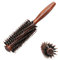 Runde Haarbürste zum Trocknen, runde Haarbürste aus Wildschweinborsten, Nylonborsten mit Rolle für Fransen, feines Haar, Curling, zum Trocknen, Stylen, Locken (groß)