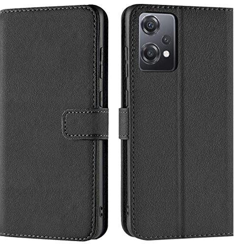 Verco Handyhülle für OnePlus Nord CE 2 Lite 5G Hülle, Bookcase Tasche Flipcover für OnePlus Nord CE 2 Lite 5G Case [Kartenfächer/Aufstellfunktion], Schwarz
