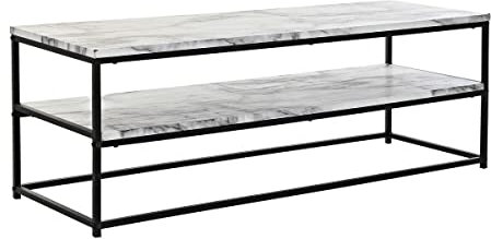DKD Home Decor Meubles TV, métal Bois, Blanc, Estándar