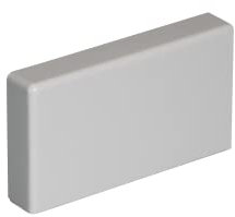 KOMIB 110 x 60 mm Kabelkanal /4 Farben/Kabelschacht / (mit Montagelochung im Boden) / je Stange 2 Meter (Grau (Stein/Hellgrau), Endstück)