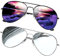 KANASTAL 2er Set Groß Polarisiert Sonnenbrille Herren Damen Verspiegelt mit Premium Metallrahmen UV400 Schutz, Matt Schwarz Rahmen Schwarz Gläser und Silber Rahmen Silber Gläser