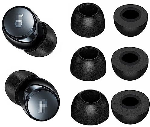 JNSA Compatible with Soundcore Space A40 Foam Ear Tips, Noise Canceling Memory Foam Ear Tip Replacement for Soundcore by Anker Space A40, S/M/L 3 Size 3 Pairs,Black (2143PB)