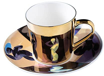 PURPLLE Réflexion Tassen, Haushalt, Büro, Tee, Kaffeetasse und Untertasse, kreatives -Set, Gläser Kaffee A