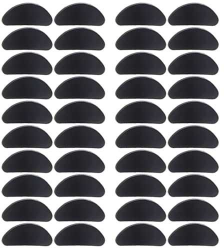 EODKSE 40Pcs Naselli per Occhiali Antiscivolo Occhiali Silicone, Nasello Antiscivolo Comodi per d'Aria, Naselli Adesivi per Occhiali, Trasparente Cuscinetti per Occhiali a Pieno Occhiali da Sole