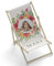 easyprint Holz Liegestuhl | mit Foto + Name personalisiert | Blumen | Flower | Klappbar | Sonnenliege | bedruckbar | Stoffbezug | farblos lasiert | zusammenklappbar | Geschenk | Family