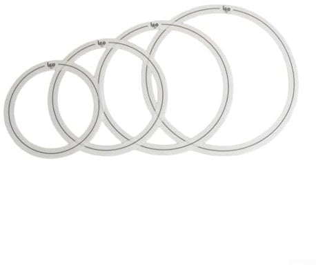 Gbtdoface 4 stücke Schlagzeug Set Tone Control Ringe, Drum Schalldämpfer Dämpfungsringe, Schalldämpfer Mute, Percussion 10 12 14 16 Zoll (A)