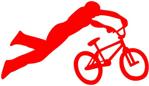 Samunshi® BMX Aufkleber Superman Sticker 45 x 80cm hellrot