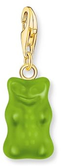 THOMAS SABO x HARIBO Charm-Goldbären-Anhänger in Grün, 18k vergoldet