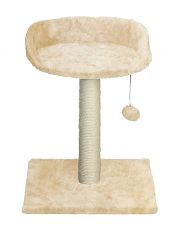 MON AMI LUKI - Arbre A Chat avec Assise 34X34X42 CM - Ecru - Chat - 34x34x42CM