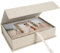 Hiwhy Foto Aufbewahrungsbox 13x18 cm, Leinen-Fotobox, Erinnerungsbox zur Aufbewahrung von Fotos, Bildern, Urkunden, Scrapbooking-Zubehör, Andenken und Schmuck Beige