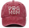 BABAHU Bestickte Baseballkappe für Damen, Motiv: Hund, Mama, Papa, verstellbar, Denim-Baseballkappe (DE/NL/SE/PL, Alphanumerisch, Einheitsgröße, B01-Mama-rot)
