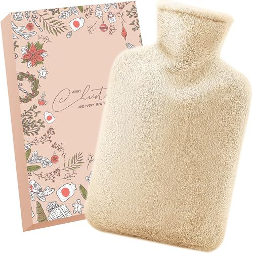 Christmas Gifts for Women Mum Men: Unique Cosy Gifts for Women Who Have Everything, 2L Big Womens Mens Luxury Body Hot Water Bottle Gift Set with Cover, Stocking Fillers Women Her Wife Teen Gift Ideas