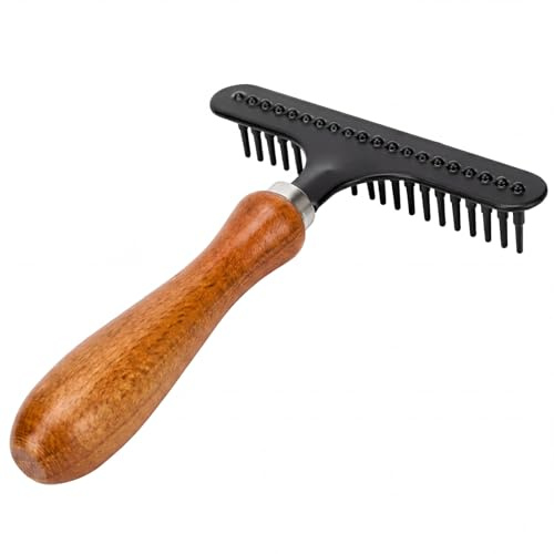Teppich Kamm, Hand-Teppichrechen,Teppichkamm,Rechen, Teppich Bürste Teppich Reiniger Teppichbürste,Reinigung,Pflege,Edelstahl,Haarpflege, Teppichrechen für Schönheitssalon