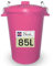 Neat. Extra Large Plastic Dustbin with Clip Locking Lid - Heavy Duty Garden Bin for Rubbish, Recycling, Animal Feed, and Storage, 85 Litre, Pink, Pack of 3