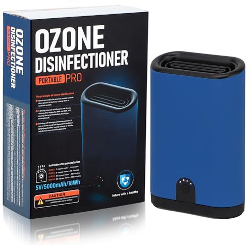 TRIROCKS Generador de Ozono Purificador de Aire Portátil Ionizador Recargable para Eliminar Humo, con Batería de 5000mAh, Ideal para Hogar, Coche, Cocina, Dormitorio, Oficina y Mascotas