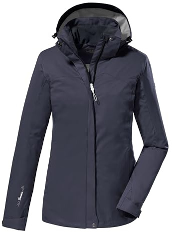 killtec Damen Funktionsjacke/Outdoorjacke mit abzippbarer Kapuze KOS 133 WMN JCKT, nachtblau, 34, 38383-000