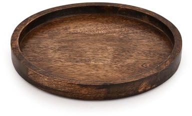 Indus Lifespace Candlestick Holders Mango Wood Candle Tray Wood for Farmhouse Kitchen Countertop Coffee Wedding Centerpiece (10X 10 X 1)