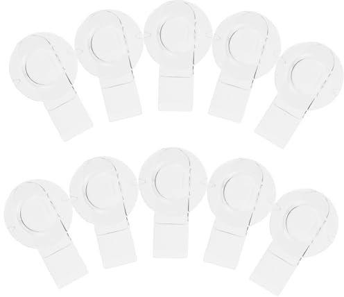 Yardwe 10pcs Acrylic Rotation Lock Pet Door Lock for Cabinet Box Safe Deposit Box Hinge Latch