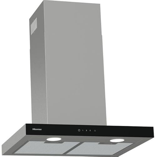 Hisense CH6T14BXBUK 60cm Chimney Cooker Hood - Stainless Steel/Black