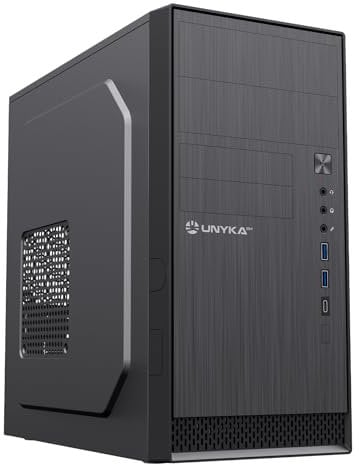 UNYKAch Caja Micro ATX Aero C12 V2 USB 3.0/Type-C Audio HD Negro 2 4kg