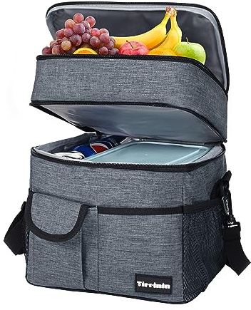 Kato Tirrinia 20L Groß Kühltasche Isoliertasche, Faltbar Picknickkorb Kühlbox mit Flaschentasche 2 Flaschen & Bier Flaschenöffner, Kühlkorb Thermo Tasche für Camping BBQ Strand Auto Einkaufen