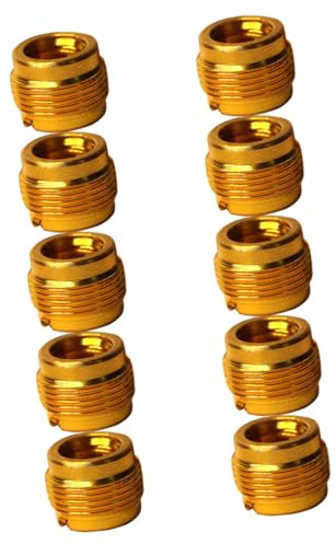 SWOOMEY 10pcs Aluminum Mic Stand Adapter 3/8 to 5/8 Thread Connector for Microphone Mount Professional Microphone Accessory Compatible Boom Arm and Studio Equipment