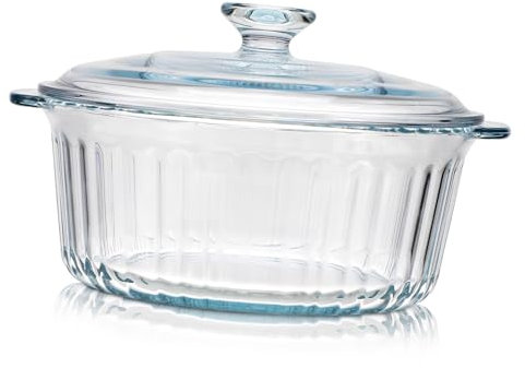 Mobestech Cazuela De Vidrio Transparente Con Tapa Utensilios De Vidrio Para Cocinar