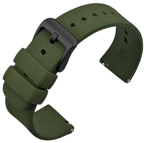 ANNEFIT Bracelet de Montre en Silicone pour Homme Femme, Bande de Remplacement en Dégagement Rapide, 14mm 16mm 17mm 18mm 19mm 20mm 21mm 22mm 24mm