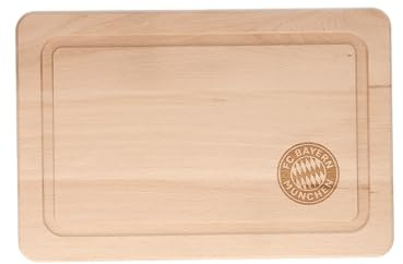 FC Bayern München Frühstücksbrettchen Holz 30 x 20 cm | Schneidebrett, Brotzeitbrett, Offiziell lizenziert
