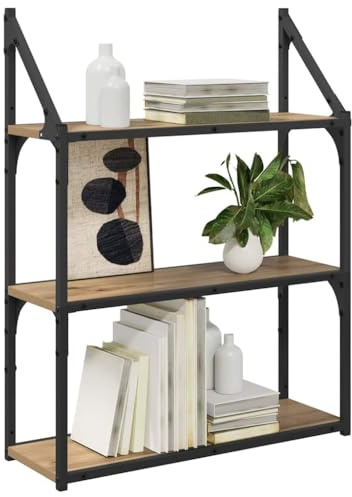 vidaXL Wandregal Wandhalterung Artisan-Eiche 60 x 21 x 78,5 cm