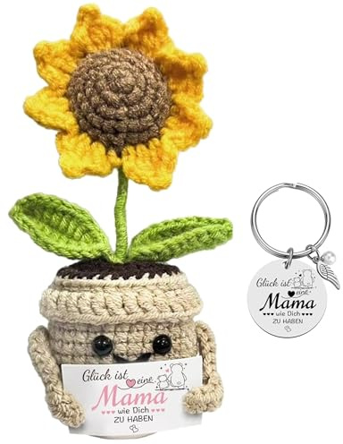 iTbxzzy Geschenke für Mama Mutter, Geburtstagsgeschenk für Mama Geschenk Muttertagsgeschenk Deko, Muttertagsgeschenke Weihnachten Handgefertigtes Sonnenblumen Schlüsselanhänger