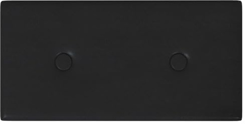 vidaXL Wandkopfteilen 12 pcs Schwarz 30 x 15 cm Kunstleder, Rechteckige, Moderne Wandverkleidung, stylische Paneele für drinnen, Lösungen für Wohnräume, Verkleidungs-Ideen