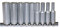 Teng M1407 Deep Socketmetric Clip Rail Set10 Piece 1/4 Square Drive