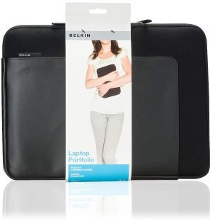 Belkin Neoprene and Leather Sleeve for Upto 15.6 inch Notebooks - Black